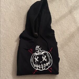 Gildan Black Hoodie with White Graphic